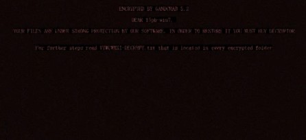 GANDCRAB 勒索病毒加密后的提示信息